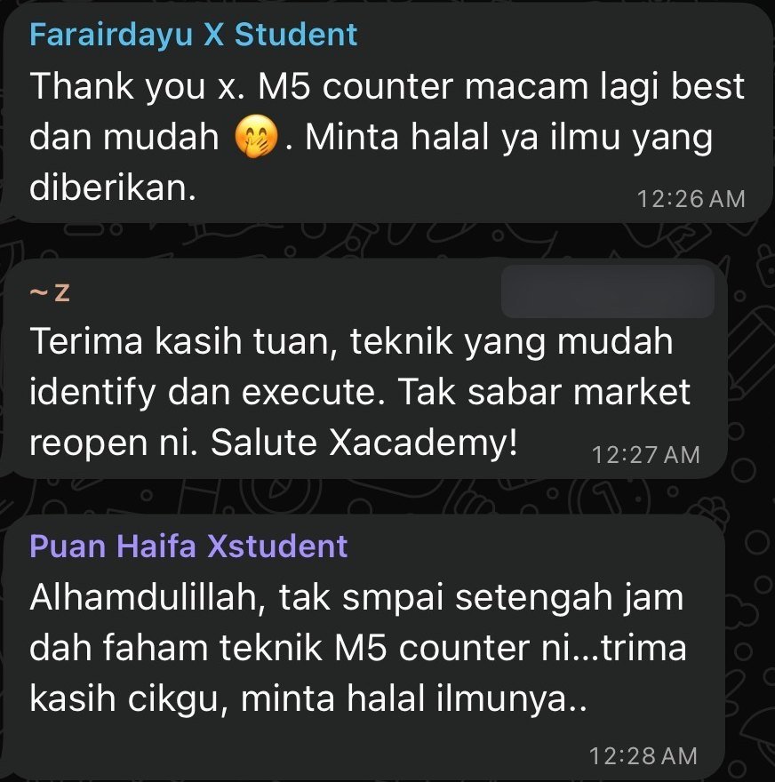 Feedback WhatsApp tentang M5 counter