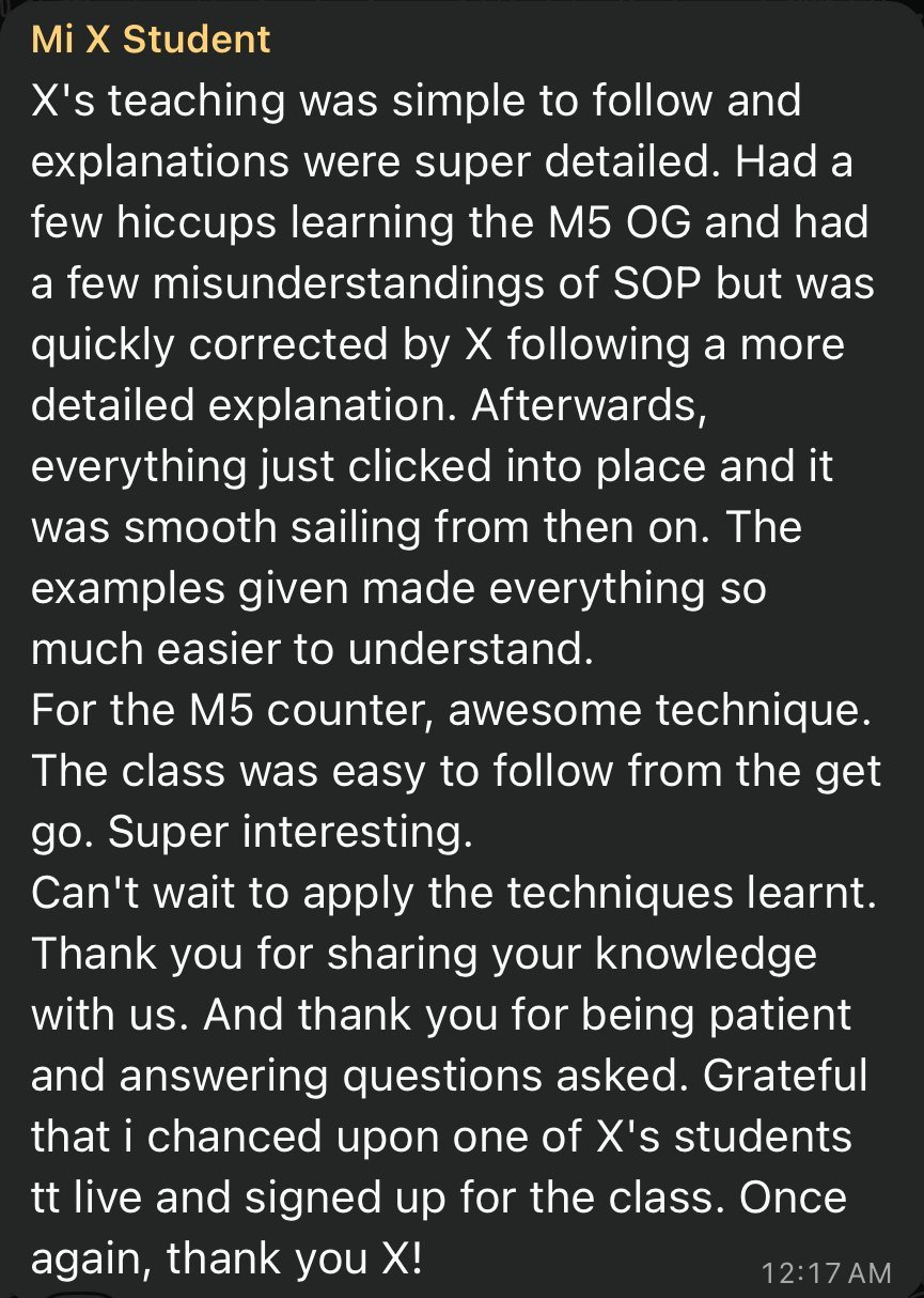 Feedback panjang tentang kelas M5 OG dan M5 counter