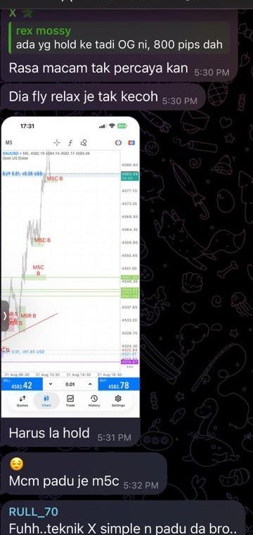 Screenshot chat group dengan chart M5: Mcm padu je m5c